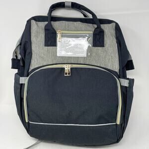 Hot Best Backpack Diaper bag Convertible Changing Pad Black Grey
